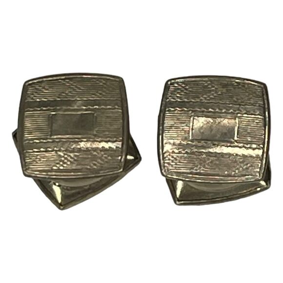 Vintage 1920s Baer & Wilde Sterling Silver Cufflinks Art Deco Kum A Part Snap - Picture 1 of 8